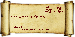 Szendrei Nóra névjegykártya